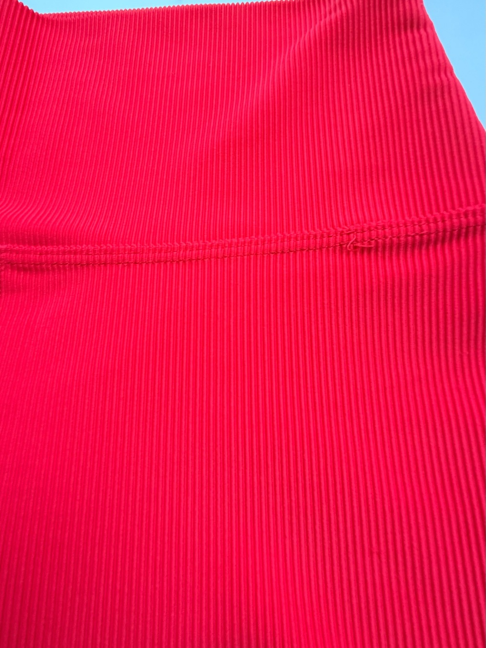 Beach Riot Bright Red Ribbed Sports Set - Picture 2 of 6